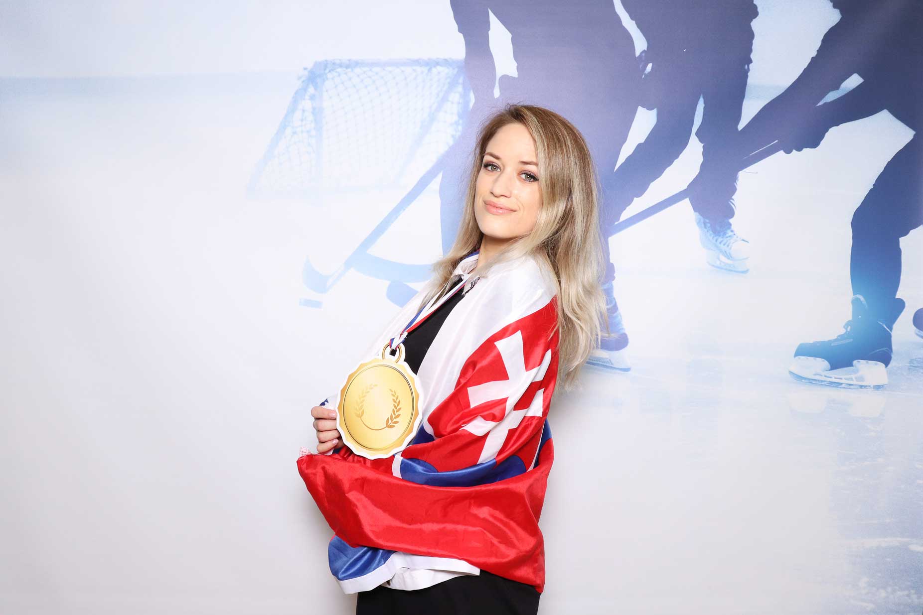 Fotostena - majstrovstvá v hokeji - fotokútik Bratislava.