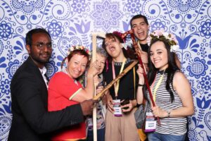 Fotostena Slavic theme - slovanský motív fotobox na konferenciu.
