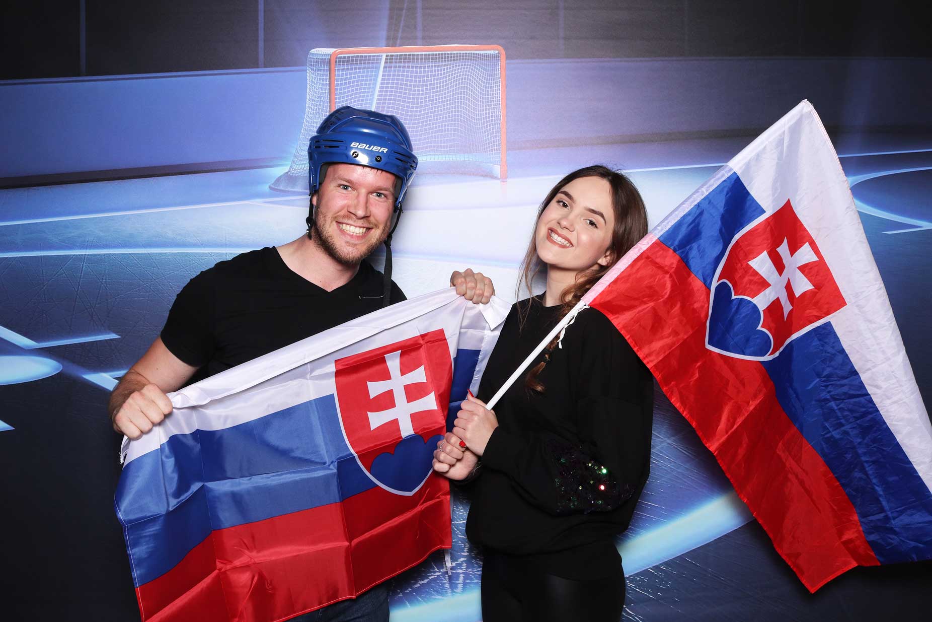 Hokejový fotokútik - pozadie Ice hockey - fotobox Bratislava