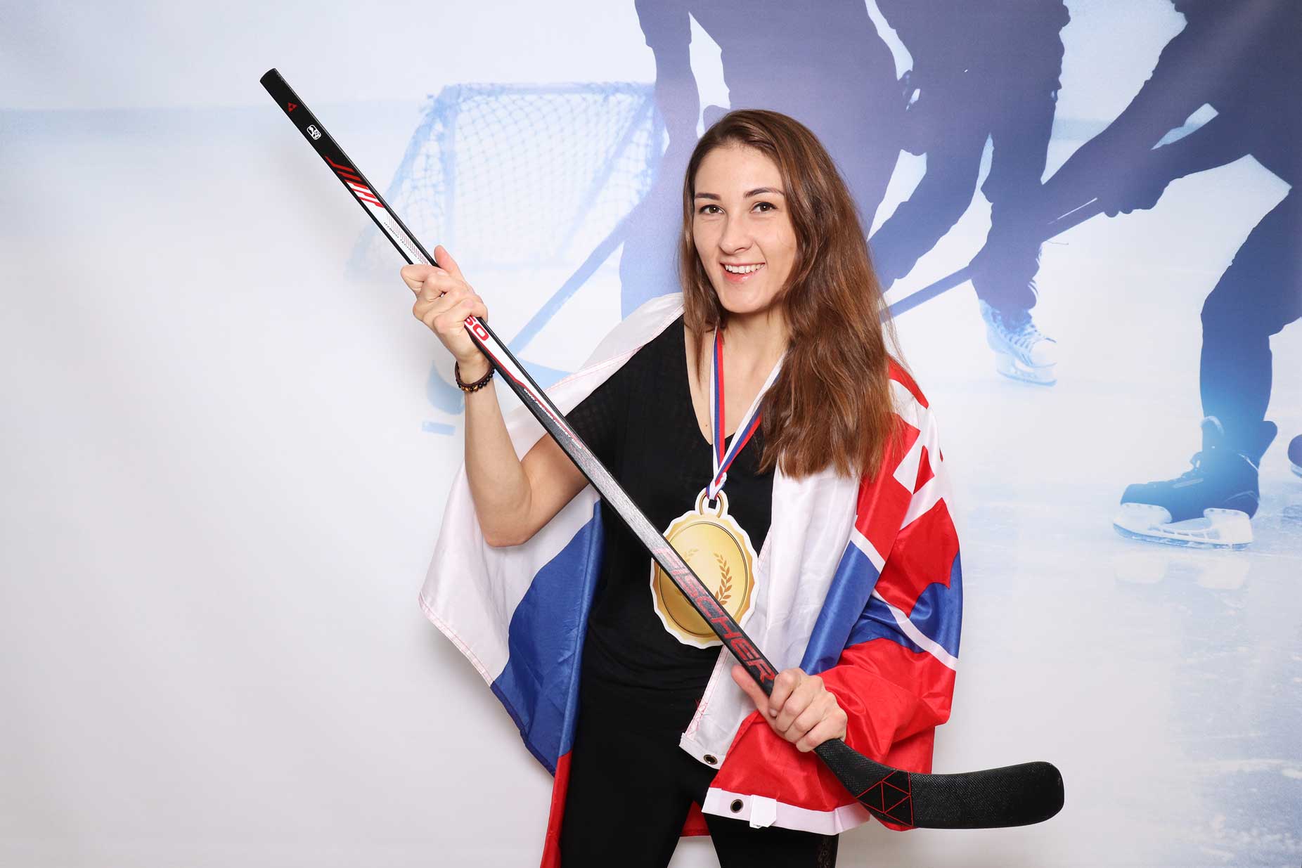 Pozadie Ice hockey - fotokútik na hokejový event.
