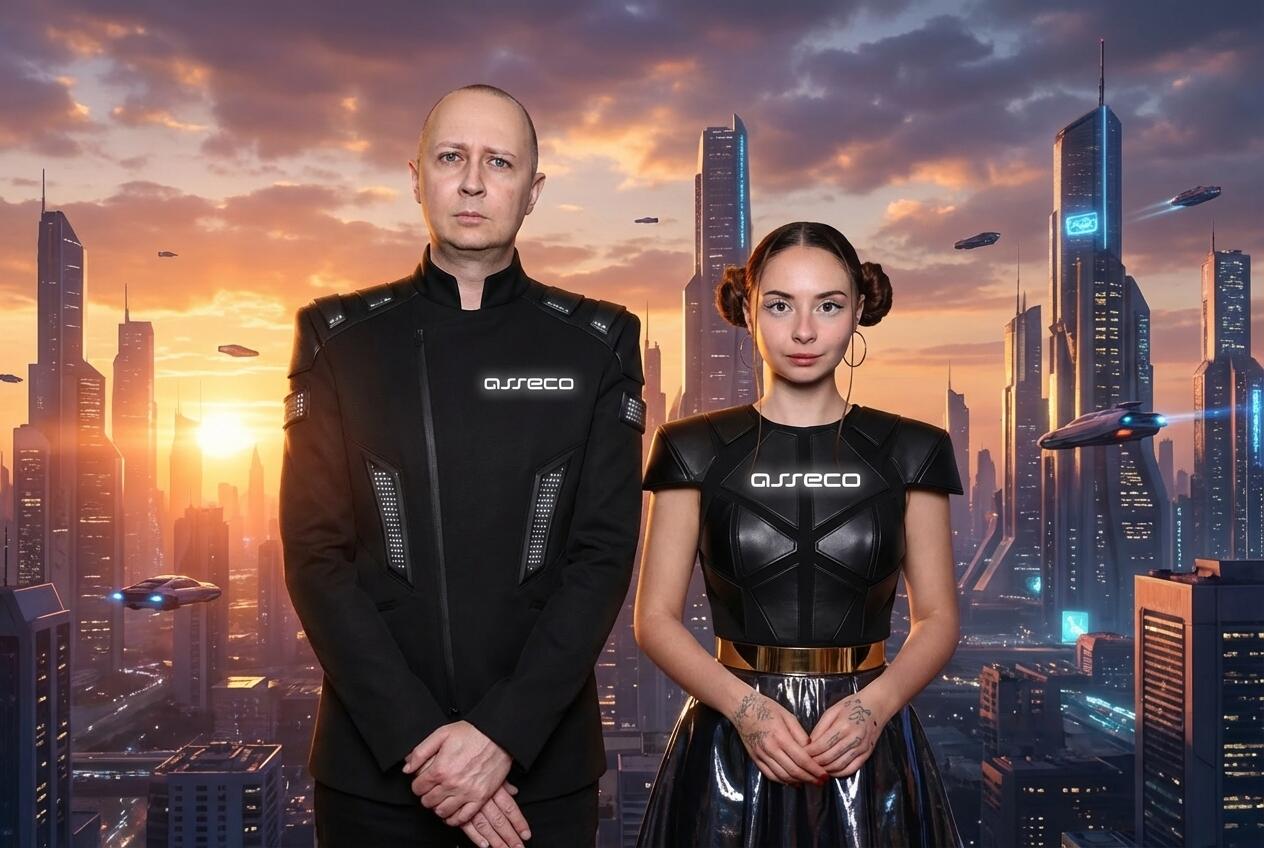 Futurizmus s vašim logom na oblečení ai fotokutik